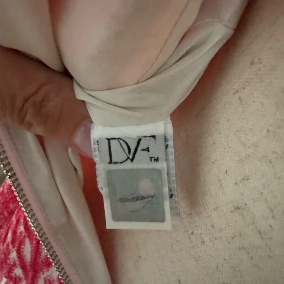 DIANE VON FURSTENBERG Carpreena Floral Stamp Mini A Line Dress Size 4 - Picture 4 of 6